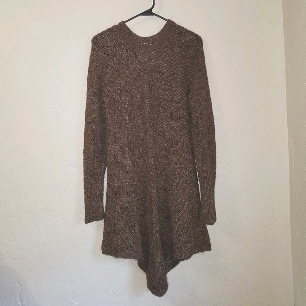 Peruvian Connection Brown Alpaca Tunic Sweater M